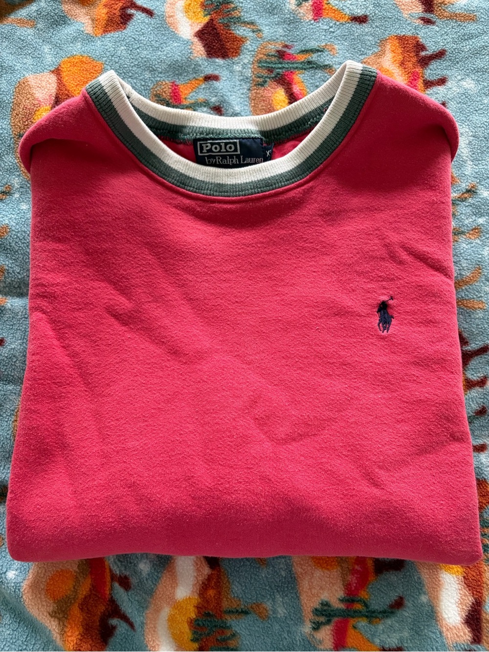 Polo by Ralph Lauren Men's Red Crewneck Sweatshirt